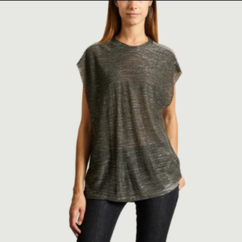 Brand New IRO "Redoak" Tank Metallic Blouse $215